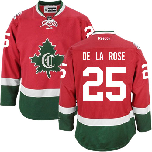 Men's Reebok Montreal Canadiens #25 Jacob de la Rose Authentic Red New CD NHL Jersey