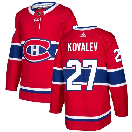 Men's Adidas Montreal Canadiens #27 Alexei Kovalev Authentic Red Home NHL Jersey