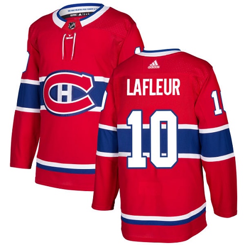 Men's Adidas Montreal Canadiens #10 Guy Lafleur Authentic Red Home NHL Jersey