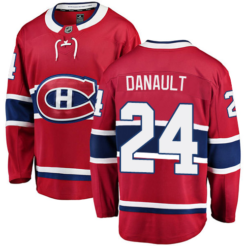 Men's Montreal Canadiens #24 Phillip Danault Authentic Red Home Fanatics Branded Breakaway NHL Jersey