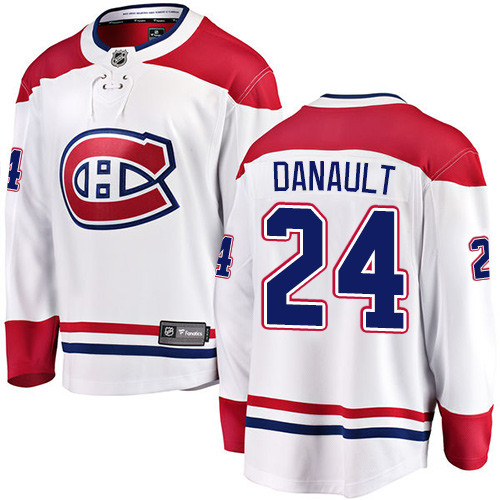 Men's Montreal Canadiens #24 Phillip Danault Authentic White Away Fanatics Branded Breakaway NHL Jersey
