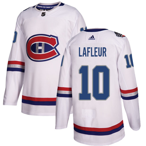 Men's Adidas Montreal Canadiens #10 Guy Lafleur Authentic White 2017 100 Classic NHL Jersey