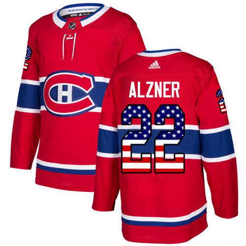 Youth Adidas Montreal Canadiens #22 Karl Alzner Authentic Red USA Flag Fashion NHL Jersey