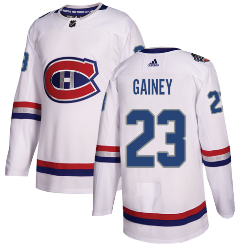 Men's Adidas Montreal Canadiens #23 Bob Gainey Authentic White 2017 100 Classic NHL Jersey