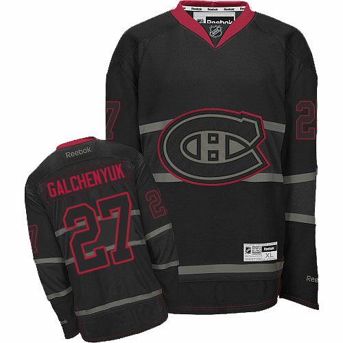 Men's Reebok Montreal Canadiens #27 Alex Galchenyuk Authentic Black Ice NHL Jersey
