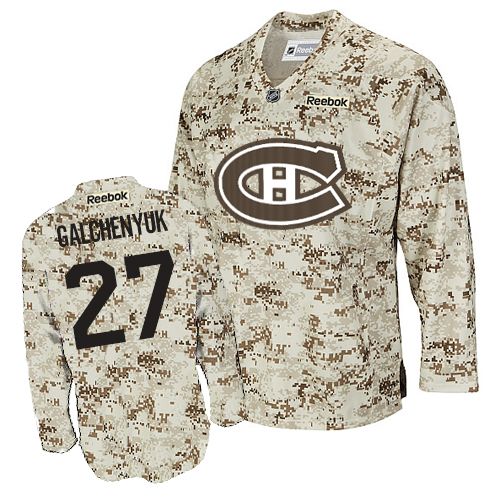 Men's Reebok Montreal Canadiens #27 Alex Galchenyuk Authentic Camouflage NHL Jersey