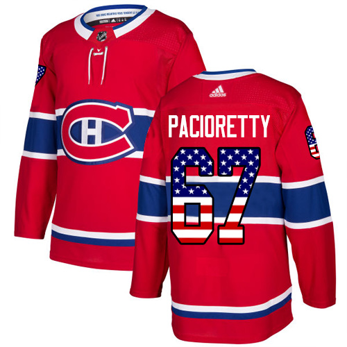 Youth Adidas Montreal Canadiens #67 Max Pacioretty Authentic Red USA Flag Fashion NHL Jersey