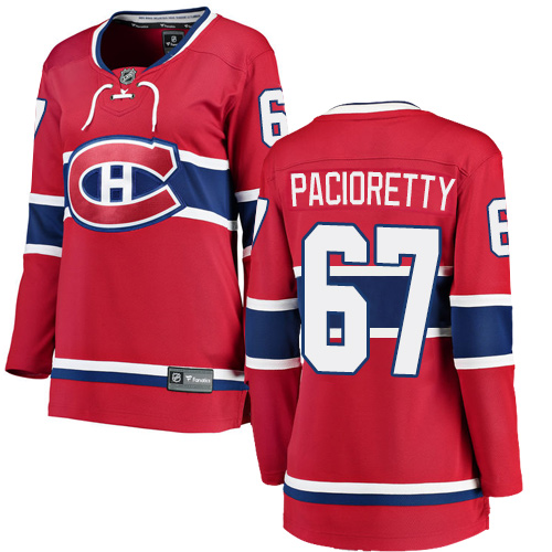 Women's Montreal Canadiens #67 Max Pacioretty Authentic Red Home Fanatics Branded Breakaway NHL Jersey