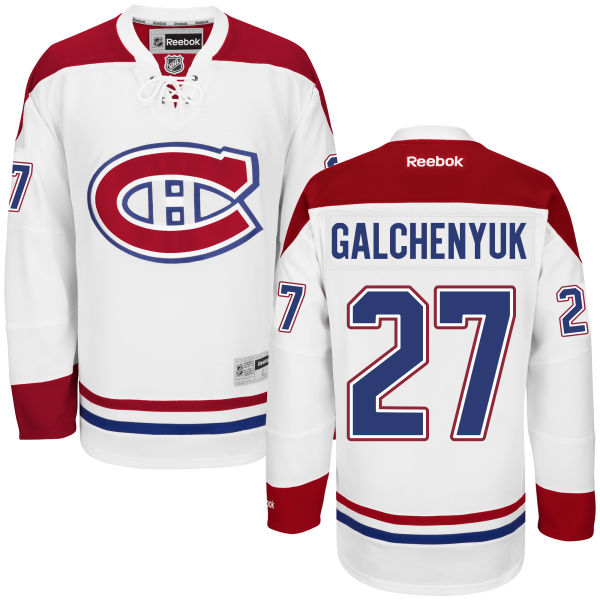 Women's Reebok Montreal Canadiens #27 Alex Galchenyuk Authentic White Away NHL Jersey
