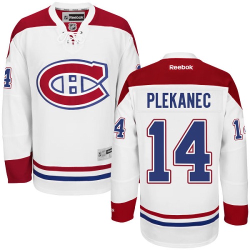 Women's Reebok Montreal Canadiens #14 Tomas Plekanec Authentic White Away NHL Jersey
