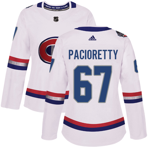 Women's Adidas Montreal Canadiens #67 Max Pacioretty Authentic White 2017 100 Classic NHL Jersey