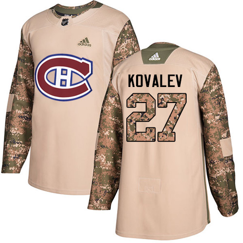 Youth Adidas Montreal Canadiens #27 Alexei Kovalev Authentic Camo Veterans Day Practice NHL Jersey