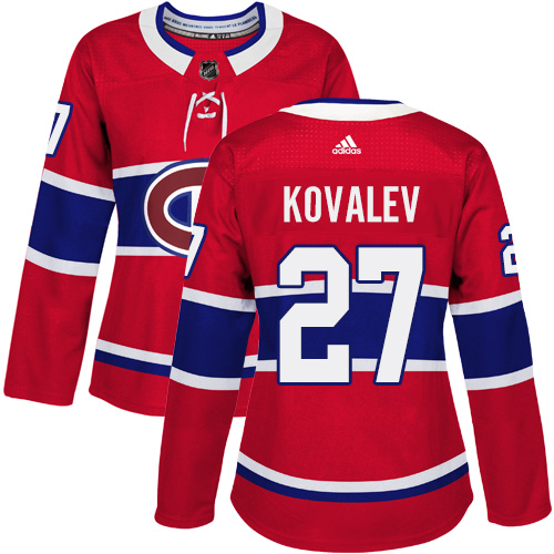 Women's Adidas Montreal Canadiens #27 Alexei Kovalev Authentic Red Home NHL Jersey