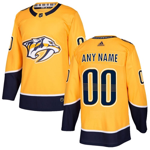 Youth Adidas Nashville Predators Customized Authentic Gold Home NHL Jersey