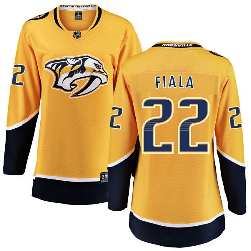 Women's Nashville Predators #22 Kevin Fiala Fanatics Branded Gold Home Breakaway NHL Jersey