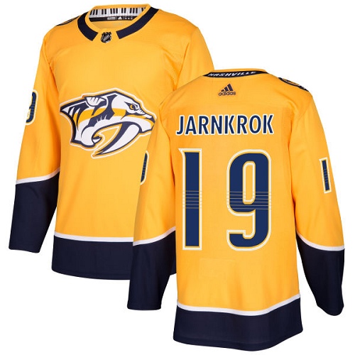 Men's Adidas Nashville Predators #19 Calle Jarnkrok Authentic Gold Home NHL Jersey