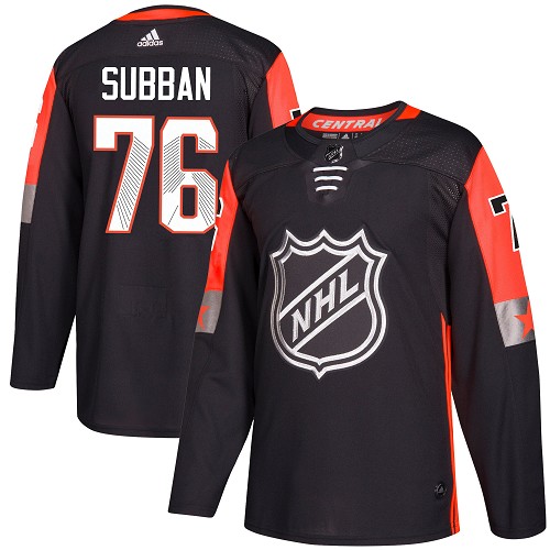 Youth Adidas Nashville Predators #76 P.K Subban Authentic Black 2018 All-Star Central Division NHL Jersey