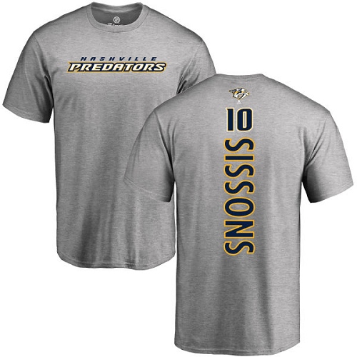 NHL Adidas Nashville Predators #10 Colton Sissons Ash Backer T-Shirt