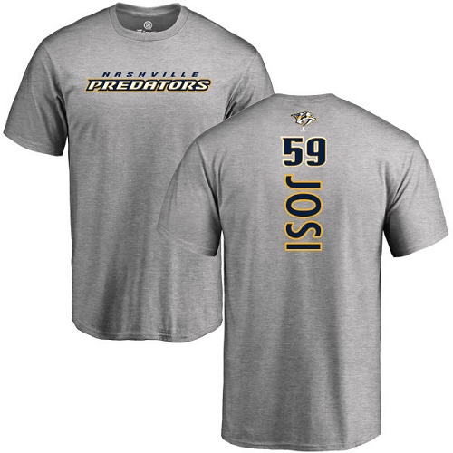 NHL Adidas Nashville Predators #59 Roman Josi Ash Backer T-Shirt