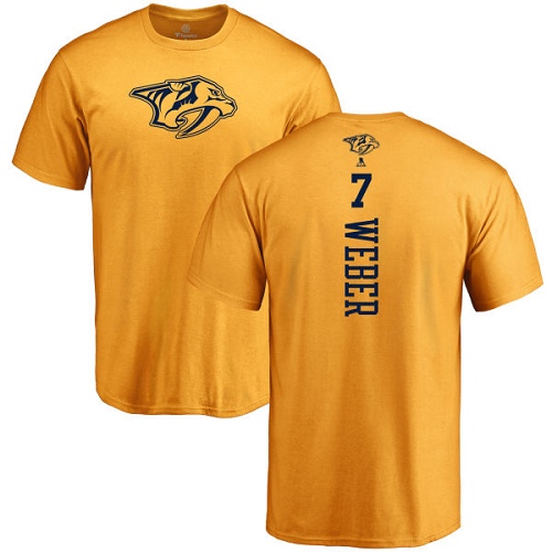 NHL Adidas Nashville Predators #7 Yannick Weber Gold One Color Backer T-Shirt