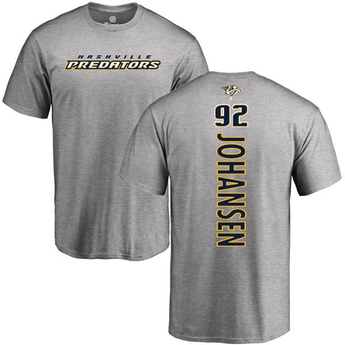 NHL Adidas Nashville Predators #92 Ryan Johansen Ash Backer T-Shirt
