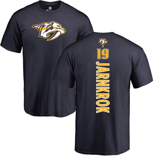 NHL Adidas Nashville Predators #19 Calle Jarnkrok Navy Blue Backer T-Shirt