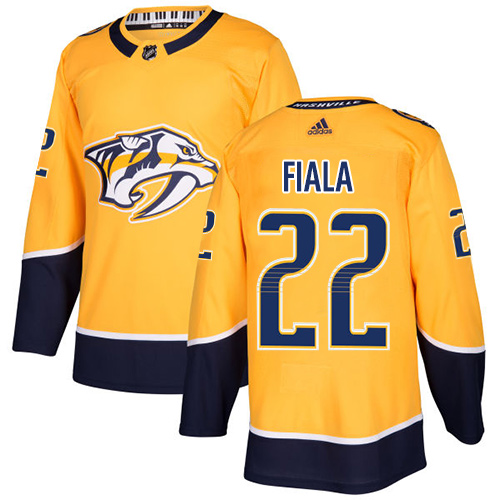 Youth Adidas Nashville Predators #22 Kevin Fiala Authentic Gold Home NHL Jersey
