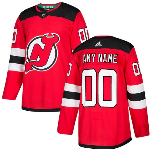 Men's Adidas New Jersey Devils Customized Premier Red Home NHL Jersey