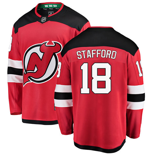 Youth New Jersey Devils #18 Drew Stafford Fanatics Branded Red Home Breakaway NHL Jersey