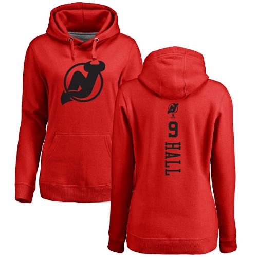 NHL Women's Adidas New Jersey Devils #9 Taylor Hall Red One Color Backer Pullover Hoodie