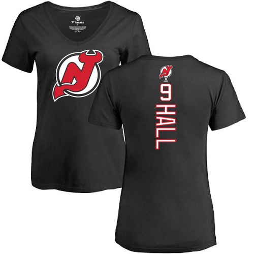 NHL Women's Adidas New Jersey Devils #9 Taylor Hall Black Backer T-Shirt