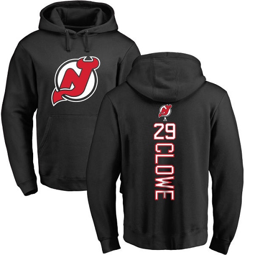 NHL Adidas New Jersey Devils #29 Ryane Clowe Black Backer Pullover Hoodie