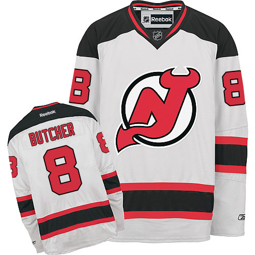 Women's Reebok New Jersey Devils #8 Will Butcher Authentic White Away NHL Jersey