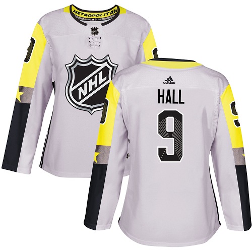 Women's Adidas New Jersey Devils #9 Taylor Hall Authentic Gray 2018 All-Star Metro Division NHL Jersey