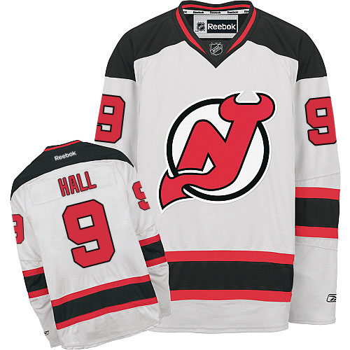 Women's Reebok New Jersey Devils #9 Taylor Hall Authentic White Away NHL Jersey