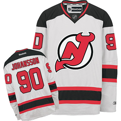 Women's Reebok New Jersey Devils #90 Marcus Johansson Authentic White Away NHL Jersey