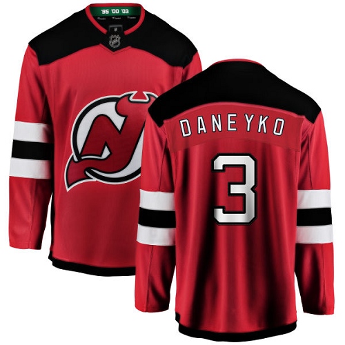 Men's New Jersey Devils #3 Ken Daneyko Fanatics Branded Red Home Breakaway NHL Jersey