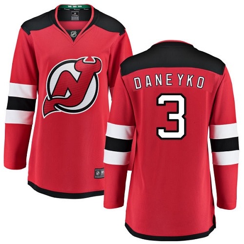 Women's New Jersey Devils #3 Ken Daneyko Fanatics Branded Red Home Breakaway NHL Jersey