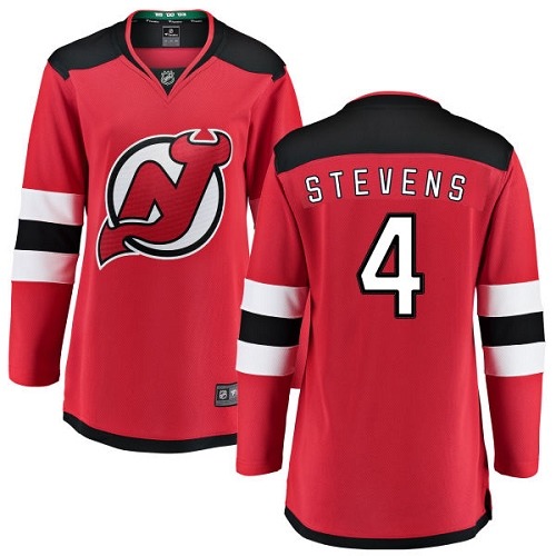 Women's New Jersey Devils #4 Scott Stevens Fanatics Branded Red Home Breakaway NHL Jersey
