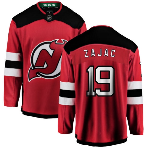 Men's New Jersey Devils #19 Travis Zajac Fanatics Branded Red Home Breakaway NHL Jersey
