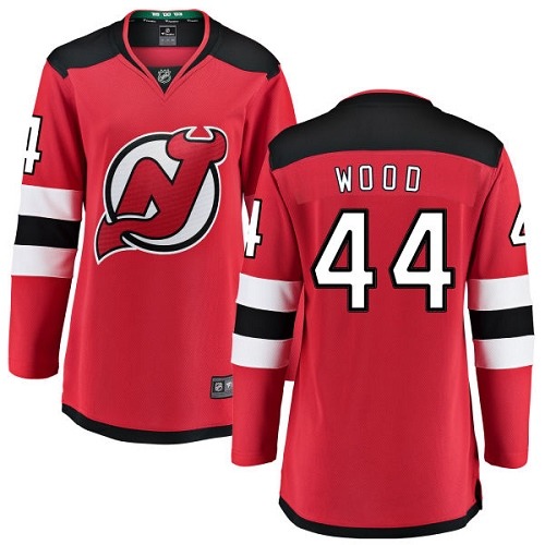 Women's New Jersey Devils #44 Miles Wood Fanatics Branded Red Home Breakaway NHL Jersey