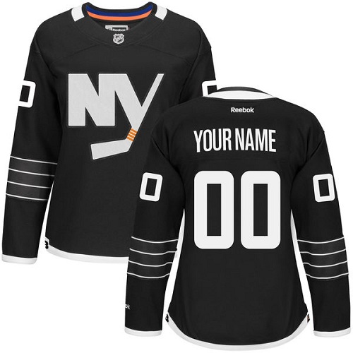 Women's Reebok New York Islanders Customized Authentic Black Third NHL Jersey