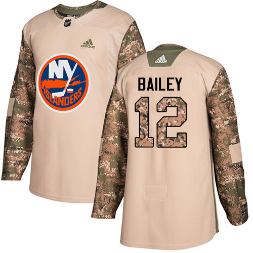 Men's Adidas New York Islanders #12 Josh Bailey Authentic Camo Veterans Day Practice NHL Jersey