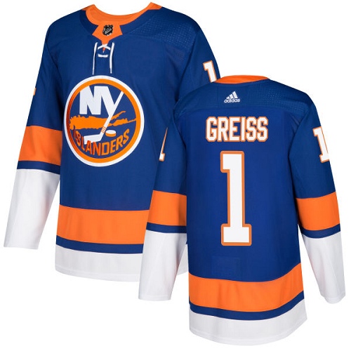 Men's Adidas New York Islanders #1 Thomas Greiss Authentic Royal Blue Home NHL Jersey