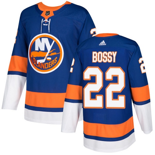 Men's Adidas New York Islanders #22 Mike Bossy Authentic Royal Blue Home NHL Jersey