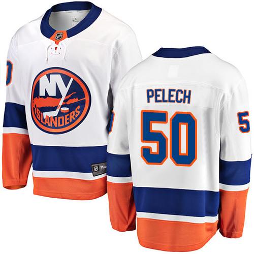 Men's New York Islanders #50 Adam Pelech Fanatics Branded White Away Breakaway NHL Jersey