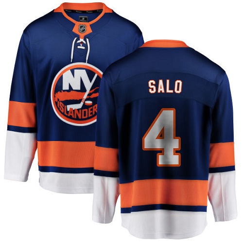 Men's New York Islanders #4 Robin Salo Fanatics Branded Royal Blue Home Breakaway NHL Jersey