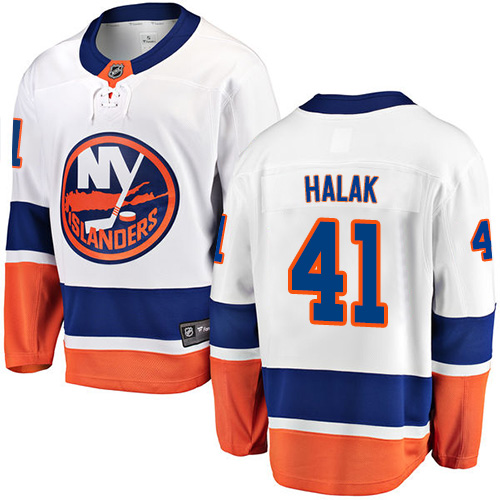 Men's New York Islanders #41 Jaroslav Halak Fanatics Branded White Away Breakaway NHL Jersey