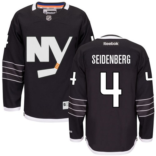 Men's Reebok New York Islanders #4 Dennis Seidenberg Premier Black Third NHL Jersey