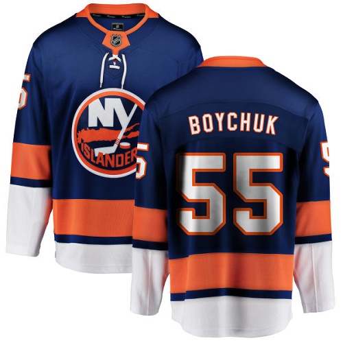 Men's New York Islanders #55 Johnny Boychuk Fanatics Branded Royal Blue Home Breakaway NHL Jersey